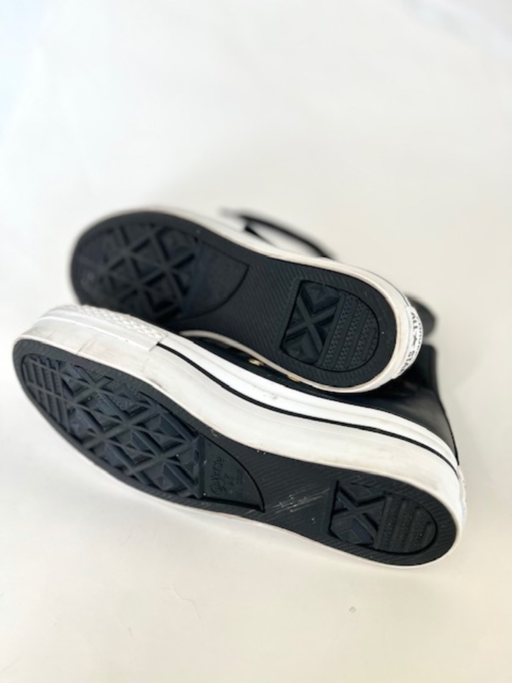 Converse Chuck Taylor High Tops Black Platform Zip Sneaker rare Find. W size 7 - Picture 7 of 7